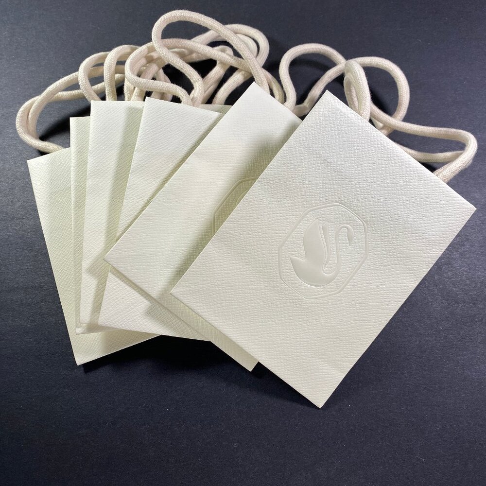 Set of 3 Swarovski Empty Shopping Paper Gift Mini Bag Sz 6.25” x 4.75” x 3.5”